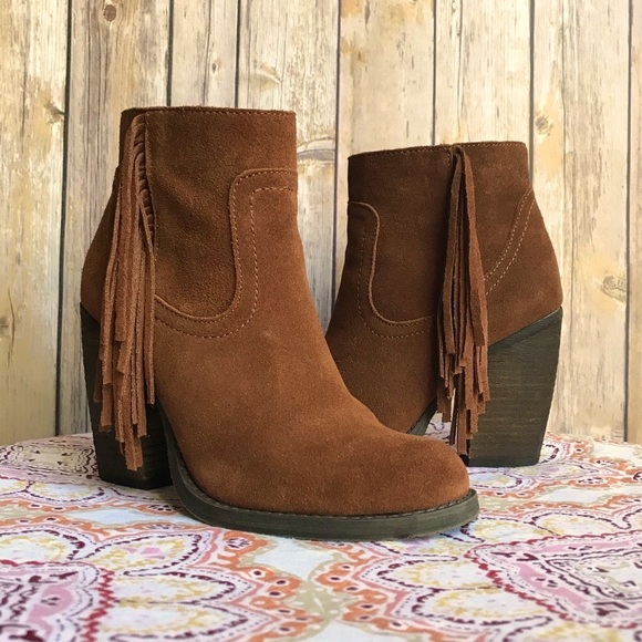 𝐒𝐁𝐈𝐂𝐂𝐀 Fringe Ankle Bootie - Picture 2 of 8